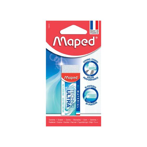 Maped Maped gum Technic Ultra, wit, blister met 1 stuk
