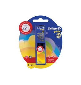 Pelikan Pelikan Griffix potloodstiften, 2 mm, HB, blister van 2 doosjes van 3 stuks