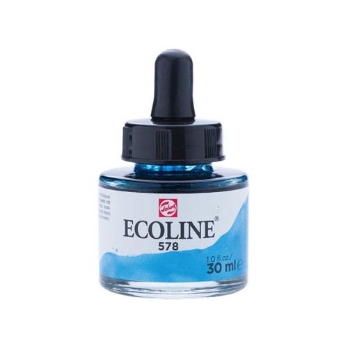 Talens Talens Ecoline waterverf flacon van 30 ml, hemelsblauw (cyaan)