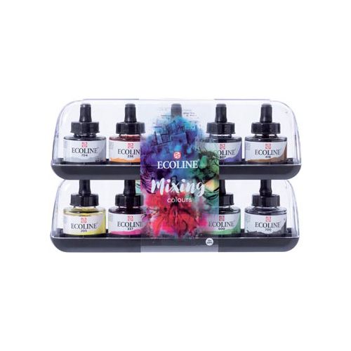 Talens Talens Ecoline waterverf flacon van 30 ml, set van 10 flacons in geassorteerde kleuren