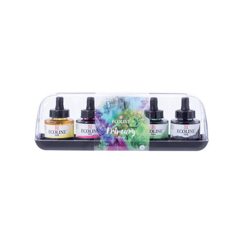 Talens Talens Ecoline waterverf flacon van 30 ml, set van 5 flacons in primaire kleuren