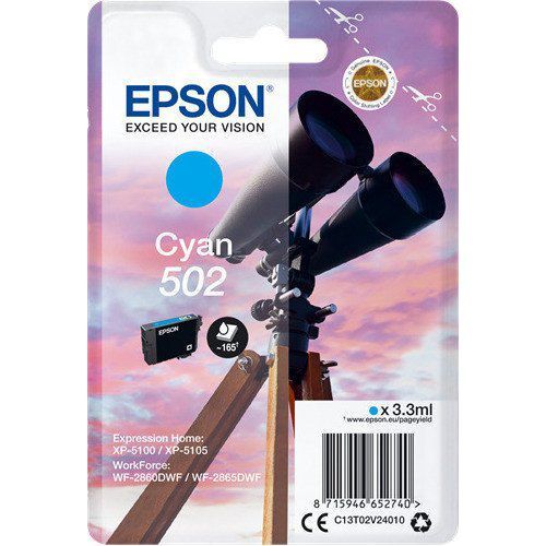 Epson Epson 502 (C13T02V24010) ink cyan 165 pages (original)