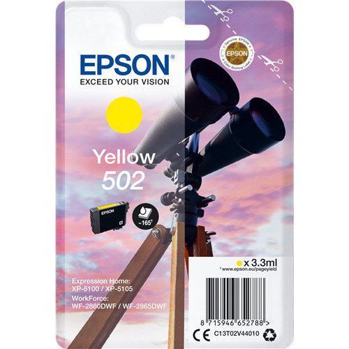 Epson Epson 502 (C13T02V44010) ink yellow 165 pages (original)