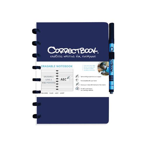 Correctbook Correctbook a5 gelijnd herbruikbaar schrift, navy blauw