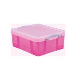 Really Useful Box Really useful box 18 liter, transparant roze