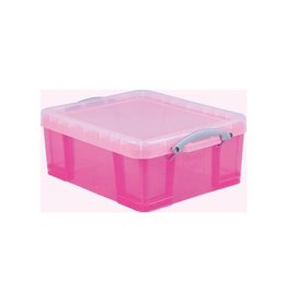 Really Useful Box Really useful box 18 liter, transparant roze