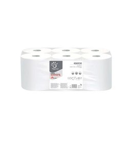 Papernet Papernet papieren handdoeken Standard, centerfeed, 1-laags, 292 meter, pak van 6 stuks