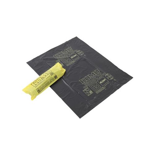 Komo vuilniszakken 50 micron, 60 liter, 1 rol, 20 zakken, grijs