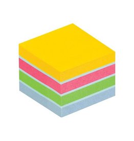 Post-It Notes Post-it Notes mini kubus, 400 vel, ft 51 x 51 mm, geassorteerde kleuren, op blister