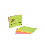 Post-It Super Sticky Post-It Super Sticky Meeting notes, 45 vel, ft 101 x 152 mm, geassorteerde kleuren, pak van 4 blokken