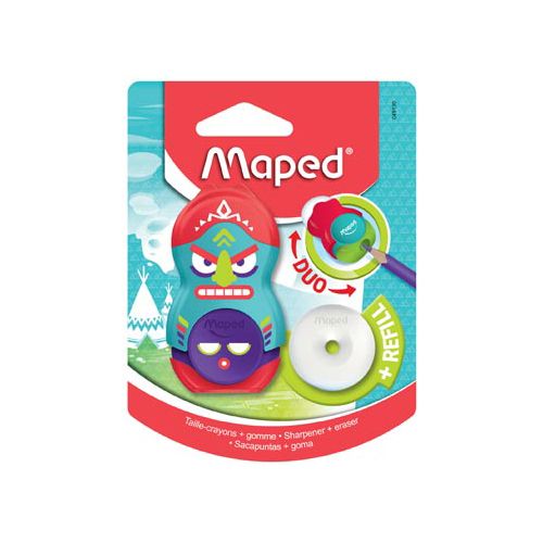 Maped Maped potloodslijper + gom totem, blister met 1 stuk