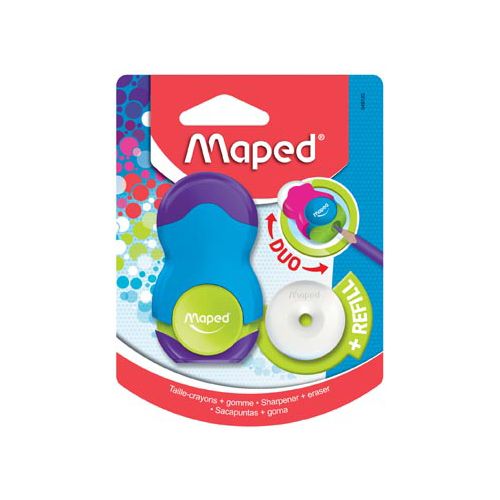 Maped Maped potloodslijper+gom Loopy Soft Touch, 1 stuk