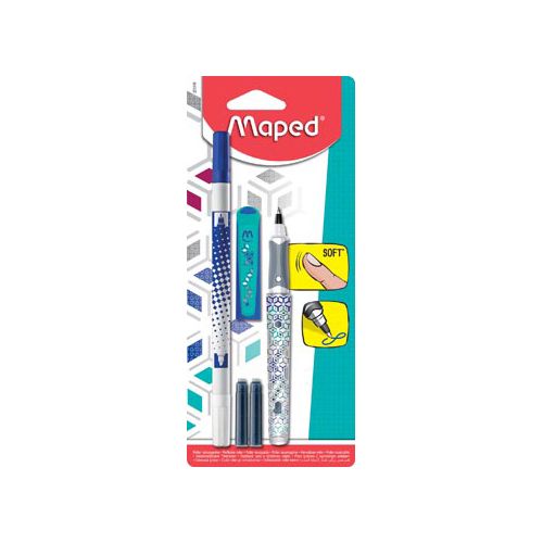 Maped Maped roller Classic, op blister met 2 inktpatronen en 1 inktwisser