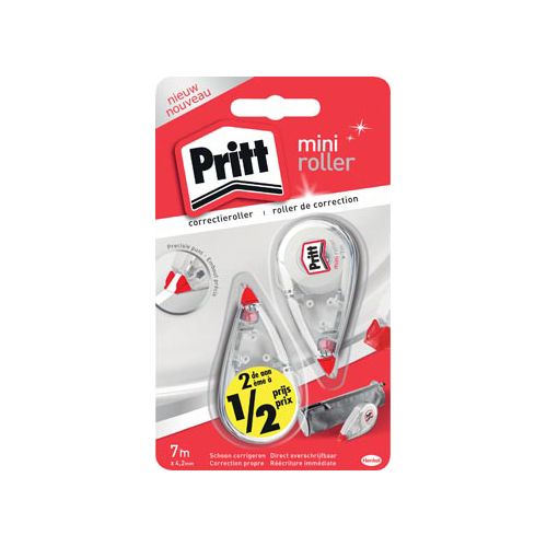 Pritt Pritt mini correctieroller, 2st waarvan 2de 1/2 prijs