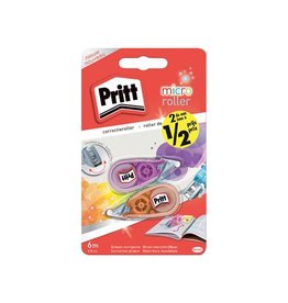 Pritt Pritt correctieroller Micro Roller, blister met 2 stuks waarvan 2de aan halve prijs