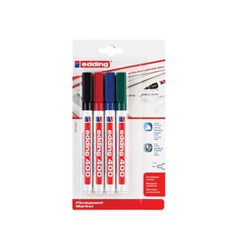 Edding Edding permanent marker 400 blister van 4st in assorti