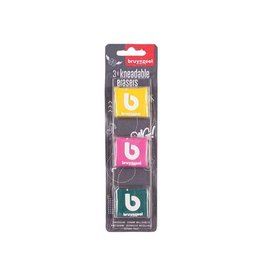 Bruynzeel Bruynzeel kneedgum, geassorteerde kleuren, blister van 3 stuks