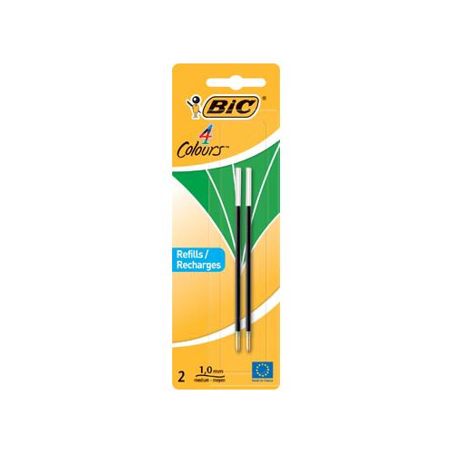 Bic Bic vulling voor balpen 4 Colours Medium, blister met 2 stuks, groen