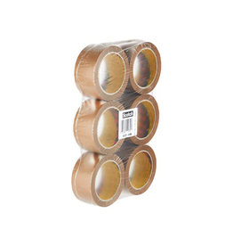 Scotch Scotch verpakkingsplakband Classic ft 50 mm x 66 m, bruin, pak van 6 rollen