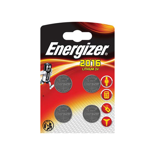 Energizer Energizer knoopcellen lithium CR2016, blister van 4 stuks