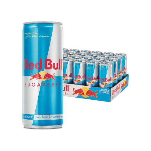 Red Bull Red bull energiedrank 25 cl, pak van 24 stuks, sugarfree