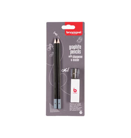 Bruynzeel Potlood Hb 2X + Gom Slijper Bl [1st]