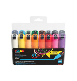 Posca Uni POSCA paintmarker PC-7M, 4,5 - 5,5 mm, etui van 16 stuks in geassorteerde kleuren