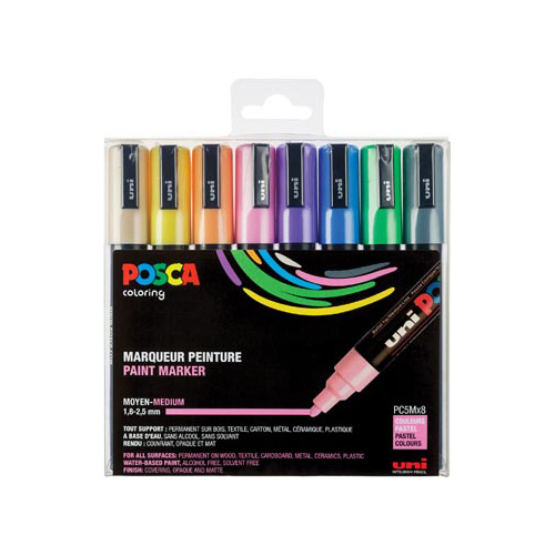 Posca Posca paintmarker PC-5M set 8 markers in assorti