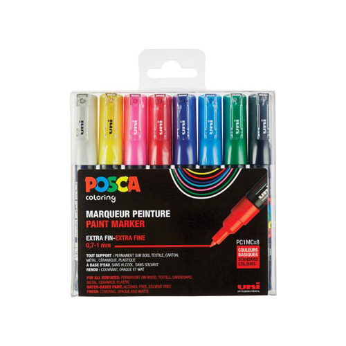 Posca Posca paintmarker PC1-MC, set 8 markers in assorti