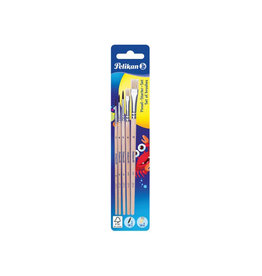 Pelikan Pelikan penselenset , blister van 5 stuks, S613F in nr 6 en 10 en S24 in nr 2, 4 en 6