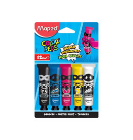 Maped Maped plakkaatverf Color'Peps, 12 ml, 5 tubes op blister