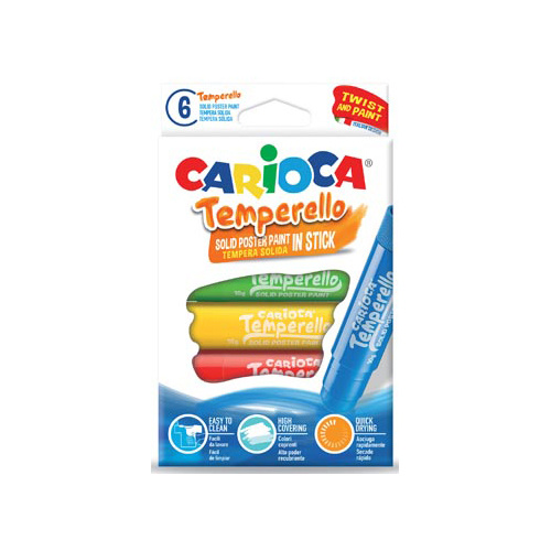 Carioca Carioca plakkaatverfstick Temperello, kartonnen etui van 6 stuks