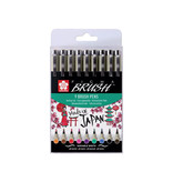 Sakura Sakura brushpen Pigma Brush, etui van 9 stuks, in geassorteerde kleuren