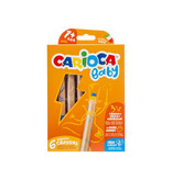 Carioca Carioca kleurpotlood Baby 3-in-1, geassorteerde kleuren, 6 stuks in een kartonnen etui