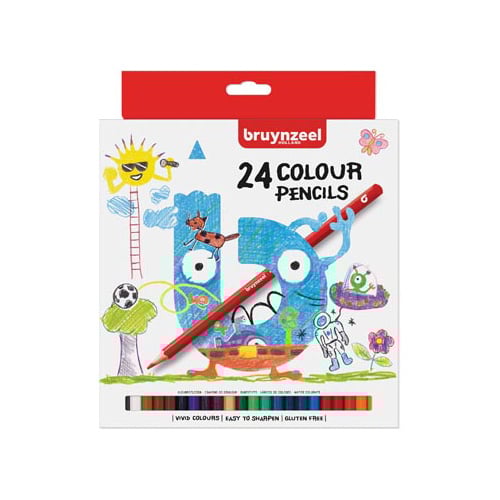 Bruynzeel Kids Bruynzeel Kids kleurpotloden, set van 24 stuks in geassorteerde kleuren