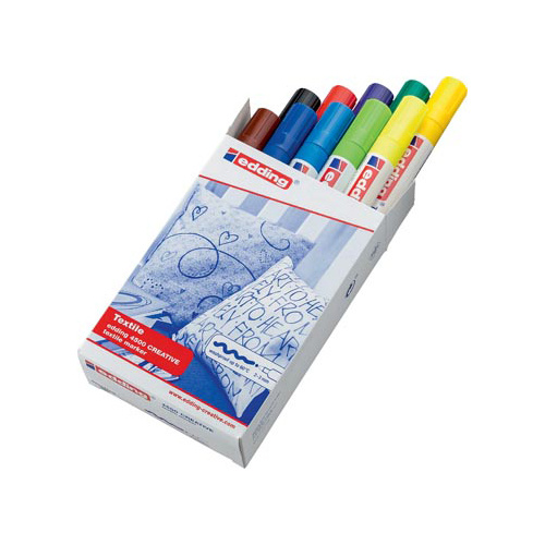 Edding Edding textielstift 4500, set van 10 stuks in geassorteerde basiskleuren