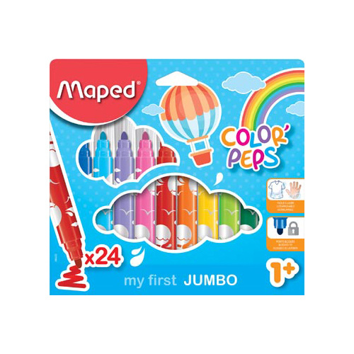 Maped Maped viltstift Color'Peps Early Age, doos 24st in assorti