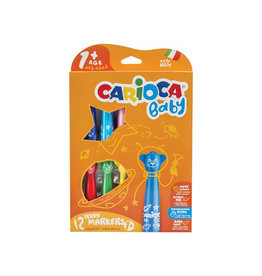 Carioca Carioca viltstift Baby Teddy, doos van 12 stuks in geassorteerde kleuren