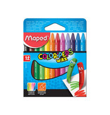 Maped Maped waskrijt Color'Peps Wax, doos van 12 stuks in geassorteerde kleuren