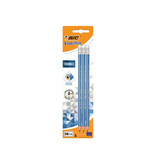 Bic Bic potlood Evolution Triangle, met gom, blister van 3 stuks