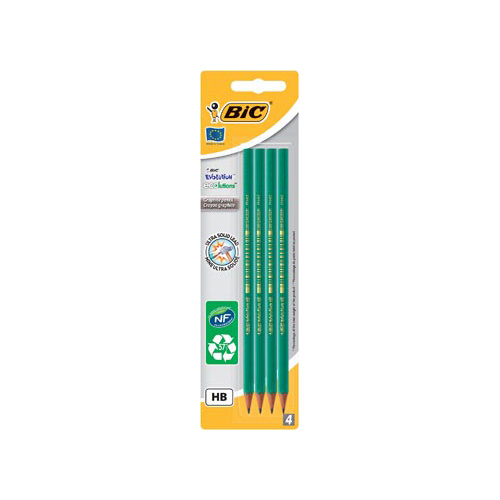 Bic Bic potlood Evolution 650 HB, blister van 4 stuks