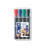 Staedtler Staedtler permanente marker Lumocolor beitelpunt etui 4st