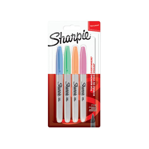 Sharpie Sharpie permanente marker pastel, blister van 4 stuks