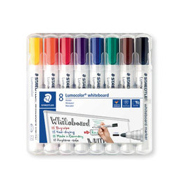 Staedtler Staedtler whiteboardmarker Lumocolor, etui van 8 stuks in geassorteerde kleuren