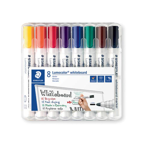 Staedtler Staedtler whiteboardmarker Lumocolor, etui van 8 stuks in geassorteerde kleuren