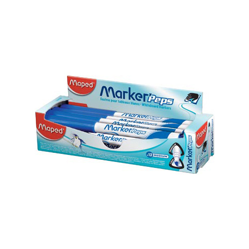 Maped Maped whiteboardmarker Marker'Peps, doos van 12 stuks, blauw