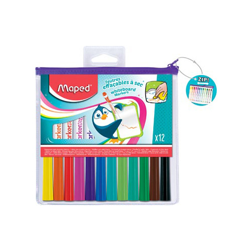 Maped Maped Marker'Peps whiteboardmarker, etui met 12st in assorti