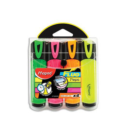 Maped Overlijner Ass Fluopeps Bls 4X [12st]