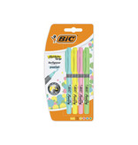 Bic Bic markeerstift Highlighter Grip Pastel, blister van 4 stuks in geassorteerde kleuren
