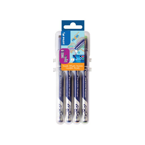 Pilot Pilot fineliner Frixion Basic, geassorteerde kleuren, set van 4 stuks